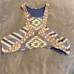 Rip Curl Blue and Cream Patterned Swimwear